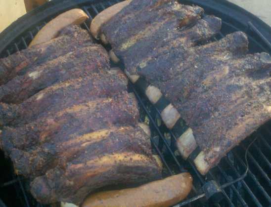 bbq beef ribs cooking
